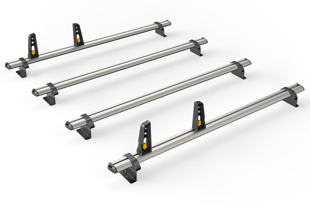 Van Roof Bars | Ford Transit Connect 2014 on| 4 x Aluminium ULTIBar+ Roof Bars for L1H1 (Standard/Low Roof)