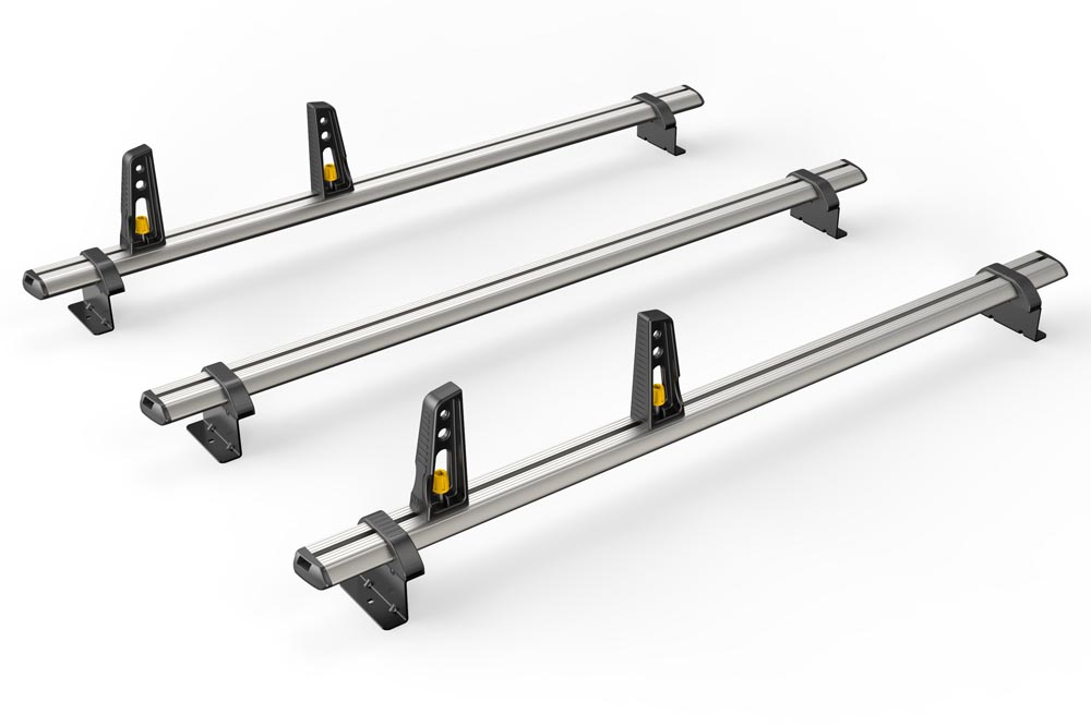 Van Roof Bars | Volkswagen Crafter 2017 on| 3 x Aluminium ULTIBar+ Roof Bars for L3, L4, L5H2 (High Roof), H3 (Extra High Roof)